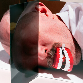 Lucas Blalock, Film-object (Mouth) (detail), 2025, from 
Tête-à-tête-à-tête-à-tête-à-tête. Courtesy of the artist and George Eastman Museum