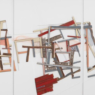 Ana Tiscornia, Pared roja (detail). Courtesy of Nora Fisch Gallery