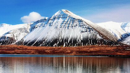 Iceland. The peak of Hafnarfjall