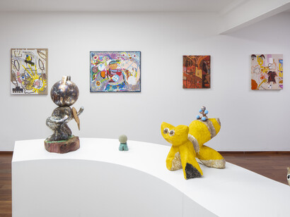 Ramiro Chaves, Ruido viator, vista de exhibición. Cortesía de Proyectos Monclova