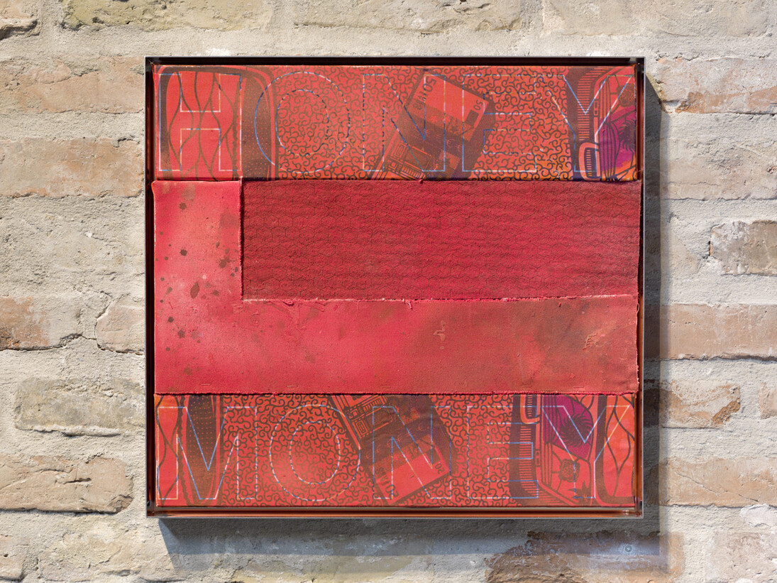 Johannes Wohnseifer, Colony Collapse Disorder 1, 2015, acrylic, lacquer, scotchlite, felt, fabric, canvas