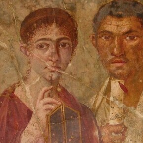 Portrait of baker Terentius Neo and his wife. Pompeii, AD 55–79. © DeAgostini/SuperStock.