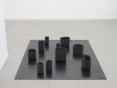 Andrea Zucchini, When Cortes asked the Aztec chiefs where they got their tools from, they simply pointed to the sky, 2014. Cast iron, testosterone powder, vulcanised rubber