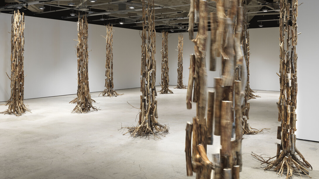 Antti Laitinen, Chiming forest, exhibition view. Courtesy of EMMA