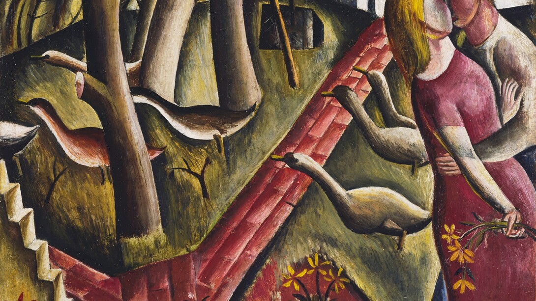 David Jones, The Garden Enclosed (detail), 1924, oil on board, 35.6 x 29.8 cm © Trustees of the David Jones Estate / Tate, London 2015