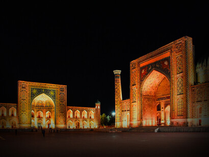 Monumentos en la ciudad de Samarcanda, Uzbekistán