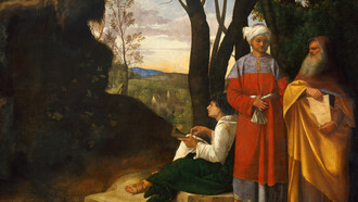 Giorgione, Los tres filósofos (detalle)