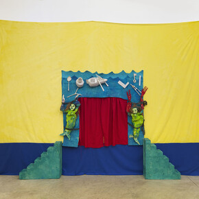 Marvin Gaye Chetwynd, Corine's Puppet Theatre, 2014, Mixed media, Variable dimensions, photo credits by Alessandro Zambianchi, courtesy of Massimo De Carlo Milano/London
