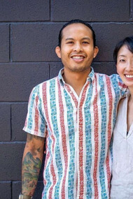 Tim Flores and Genie Kwon, owners of Kasama