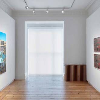 Robin Rhode and Rogelio Báez Vega, In dialogue, exhibition view. Courtesy of Lehmann Maupin