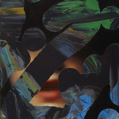 Richard Patterson, A Matter of Life and Death, 2015 Oil on canvas, 12 x 10 in., 30.5 x 25.4 cm, (T0010082). Courtesy of Timothy Taylor