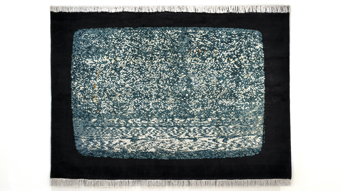 White Noise, American Prayer Rug, 2019
wool, cotton
60 x 90 inches (152.4 x 228.6 cm)
Courtesy the artist and Peter Blum Gallery, New York
 