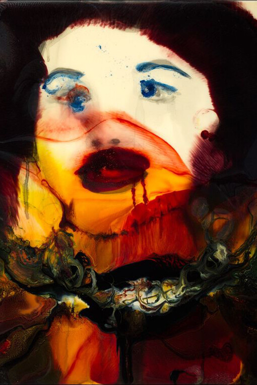 Keith Tyson, Unnatural Portrait, dettaglio, 2015, Mixed media on aluminium, 57.8 x 47.8 cm