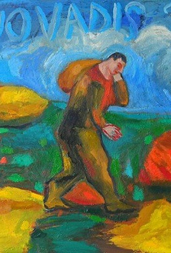 Sandro Chia, Quo Vadis? (detail), 2013, oil on canvas, 50 x 60 cm