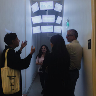 Tania Bruguera, Accelerated free fall (AFF), exhibition view. Courtesy of proyectoamil