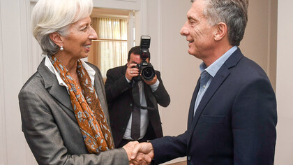 Lagarde, presidenta del FMI, y Macri, presidente de Argentina