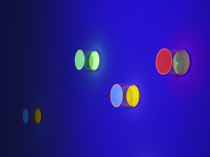 Regine Schumann, Between color and light, exhibition view. Courtesy of Rafael Pérez Hernando Gallery