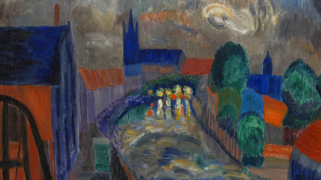 Wilhelmina Proos, View of delft at night (detail). Courtesy of Drents Museum
