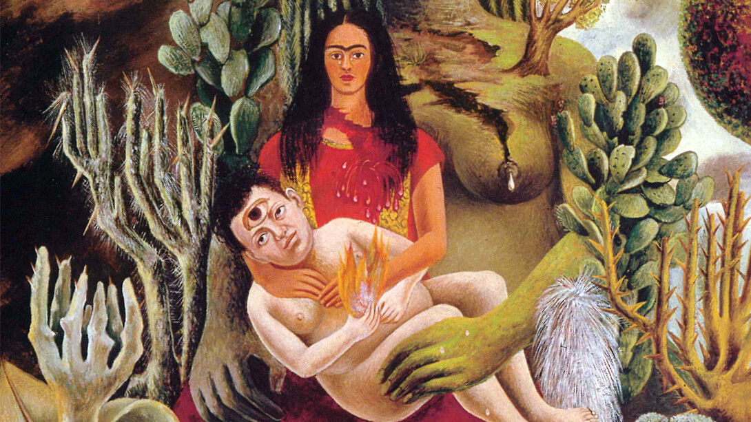 Frida Kahlo, Amoroso abbraccio dell'universo, dettaglio