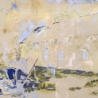 Djabril Boukhenaïssi, Panneau 5, 2024. Cortesía del artista y de la Galería Mariane Ibrahim. Foto por Fabrice Gousset