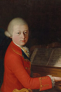 Mozart, compositor desde los 6 años, pintura anónima