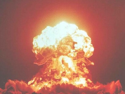 Nuclear explosion, operation Upshot-knothole, Nevada, USA, 1953