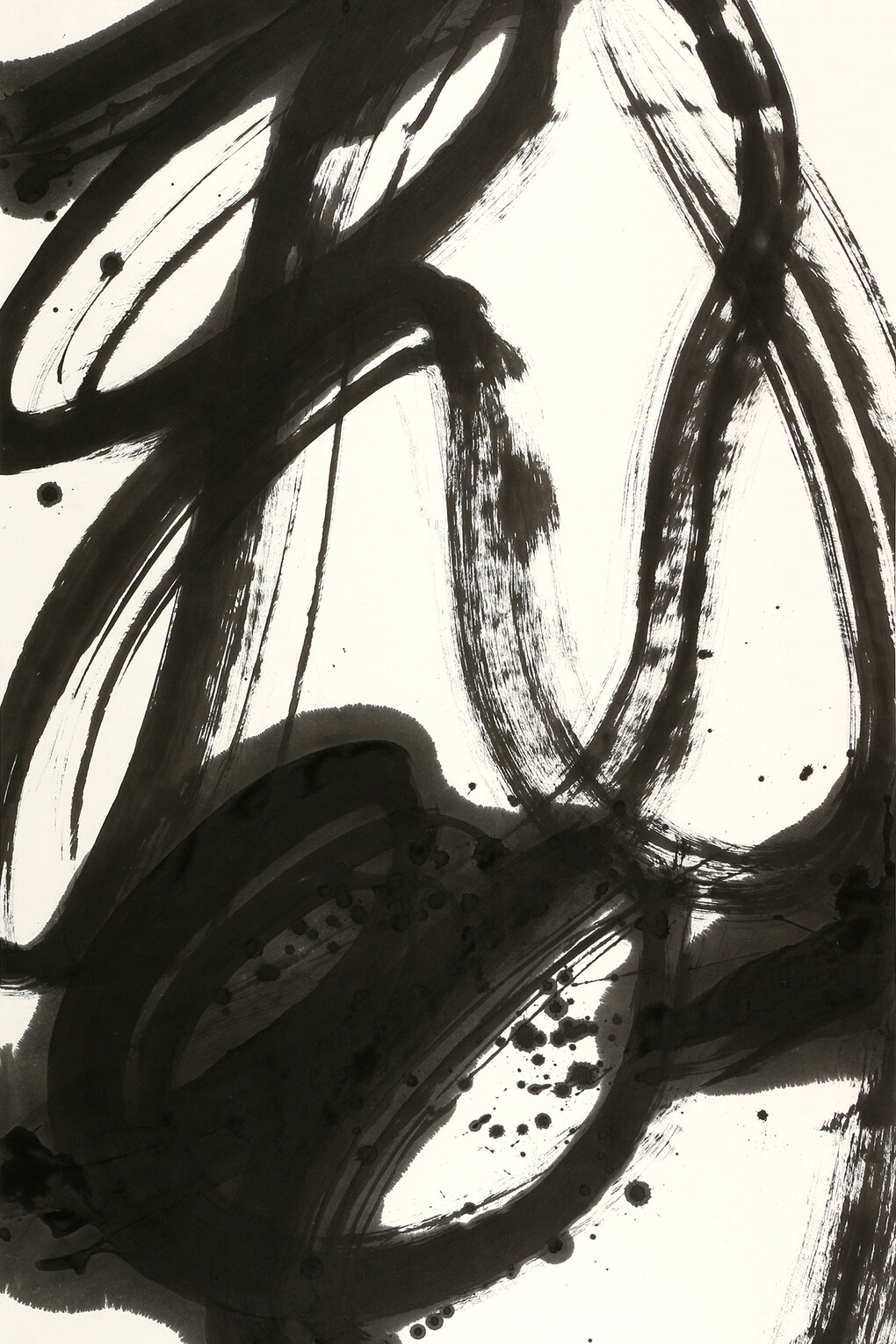 Wang Dongling Snow Flurry, 2015, Ink on Xuan paper, 70 3/4 x 37 3/4 in (180 x 96 cm), detail