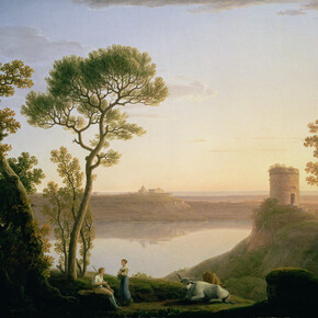 Jacob More, Lake Albano with Castle Gandolfo, 1787, oil on canvas © The Fleming Wyfold Art Foundation