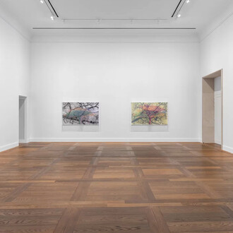 Charles Gaines, Ciphering african acacias and supreme court decisions, exhibition view. Courtesy of Hauser & Wirth Gallery