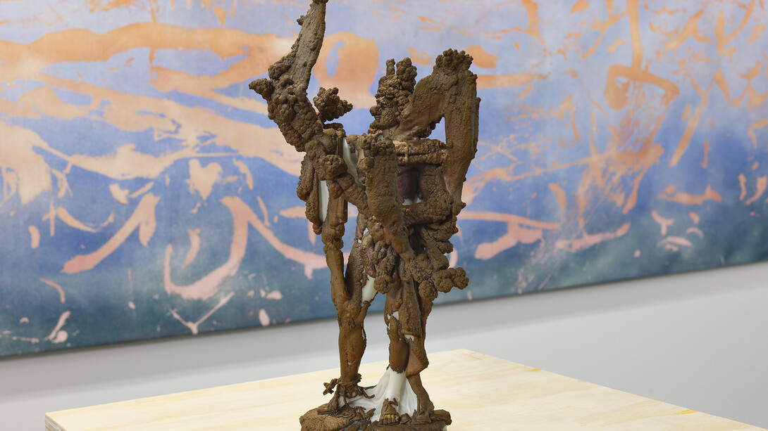 Nick van Woert, Untitled, Electroformed copper and plaster statue, 2014 