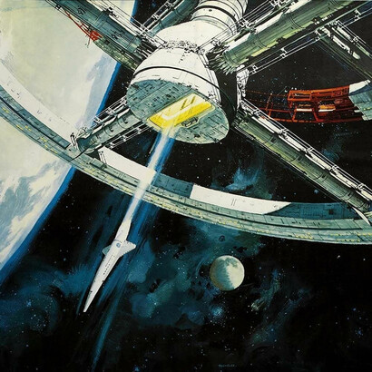 Dettaglio della locandina del film 2001 Odissea nello spazio di Stanley Kubrick