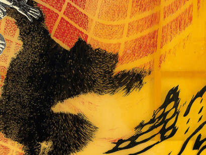 Thema Freiheit: Sigmar Polke (1941–2010), Flucht Schwarz – Rot – Gold, 1997