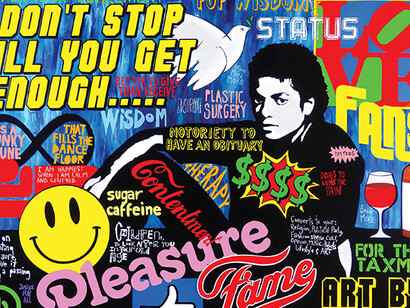 Clay Sinclair, dont stop, 114 x 138cm, acrylic on perspex