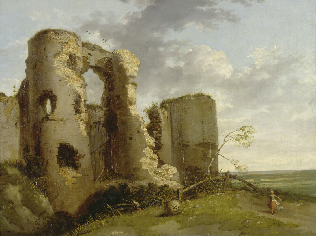 John Hamilton Mortimer, West Gate of Pevensey Castle, Sussex, between 1773 and 1774, oil on canvas, Yale Center for British Art, Paul Mellon Fund
 