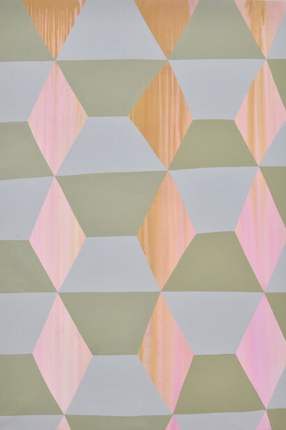 Émilie Satre, Lace, 2015, Encre acrylique et tempera, 140 x 200 cm © l’artiste