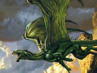 Ciruelo Cabral, Dragones volando hacia el Oeste (2012, detalle)