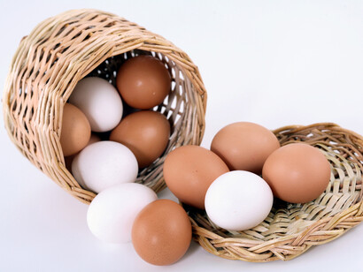 Ingredientes para el quiche. Huevos