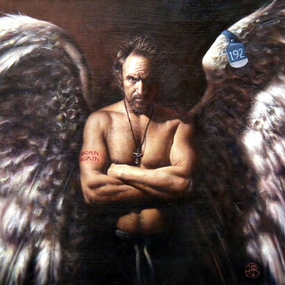 Hamish Blakely, Self Portrait - Early Release, Original Oil, 66 cm x 66 cm