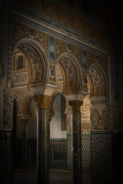 Real Alcázar è uno dei palazzi più antichi della penisola Iberica e ancora oggi sede reale della corona, Siviglia, Spagna