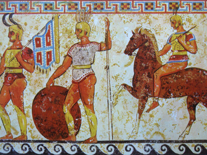 Soldati sanniti, da un fregio tombale di Nola. IV secolo a.C.