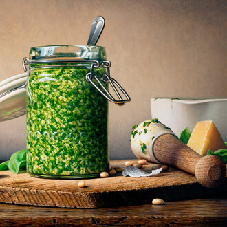 Brett Humphries, Rustic pesto, 2024. Courtesy of Catto Gallery 