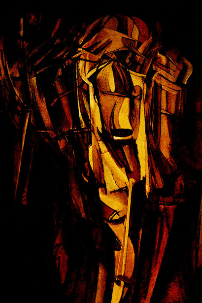 Uno de los cuadros de Duchamp presentes en la Peggy Guggenheim Collection