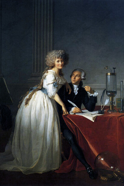«Antoine Laurent Lavoisier y su esposa» (1788), L. David
