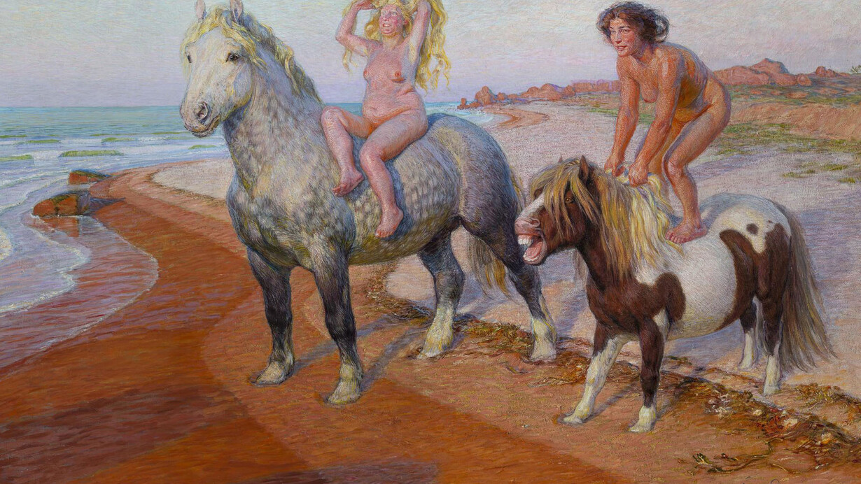 František Kupka, Ballad (Joys of Life), 1901–1902, oil, wood, 83.5 × 126.5 cm, National Gallery Prague
