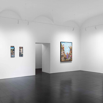 Bram Demunter, Swift as a whirlwind, through the marble sky, exhibition view. Courtesy of Tim Van Laere Gallery