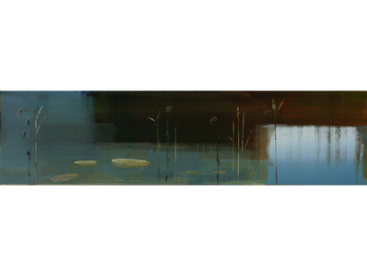 Stephen Pentak, 2014, X.III, 2014, Oil on panel, 18 x 72 in.