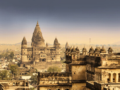Chaturbhuj Temple could be mistaken for a castle