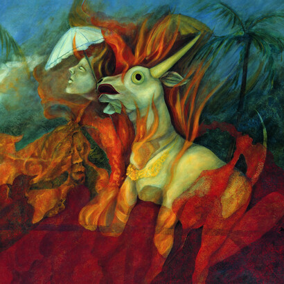 A. De Romanis, Elevazione, olio su tela, cm 80x100, 2002