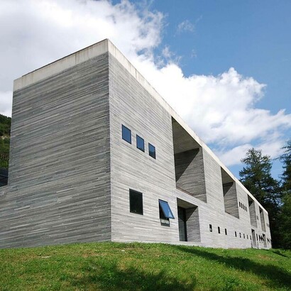Design dell'edificio termale in quarzite, Vals, Svizzera