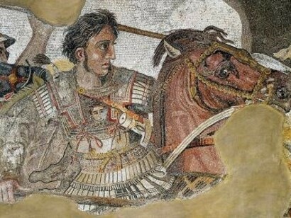 Mosaico della Battaglia di Alessandro, particolare di Alessandro 
